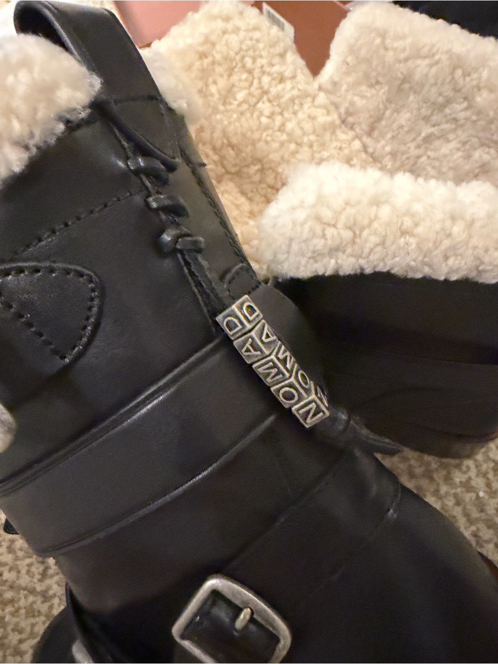 Coach collection Black Shearling-Lined Women's Moto Boots coach size 11 - Picture 5 of 11